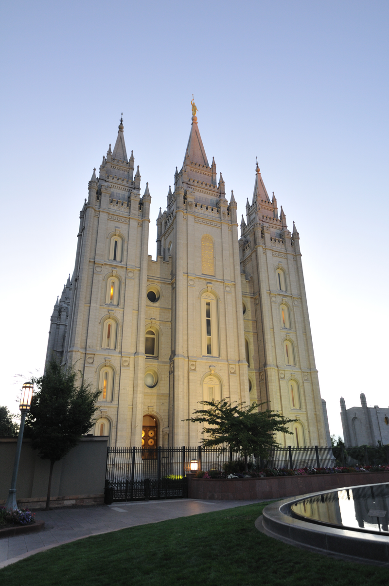 LDS temple in downtown Salt Lake City.